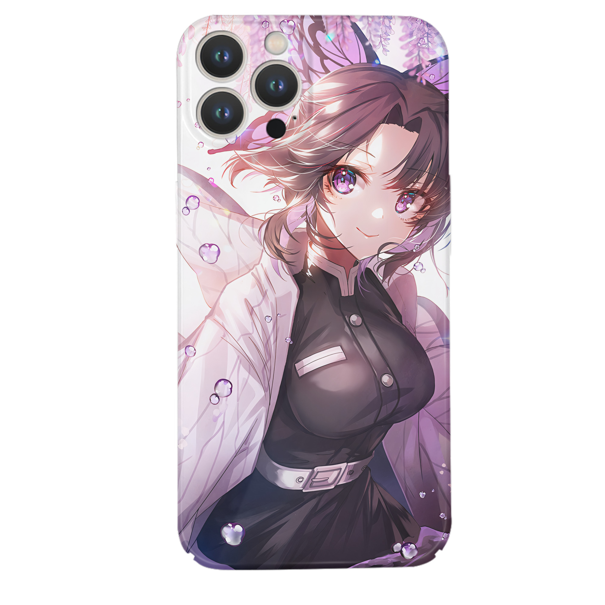 （画像用） 鬼滅の刃（きめつのやいば）蟲柱-胡蝶 しのぶ／こちょう しのぶ Kochou Shinobu 【iPhone 14シリーズ対応】ハードケース